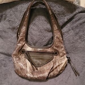 Stylish Brown & Tan Patterned Simply Vera Vera Wang Shoulder Bag